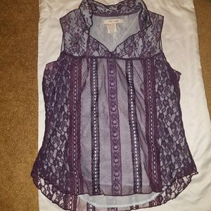 Free People lace tank Medium