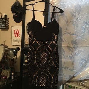 Fashion nova Black lace evening dress! Never worn!