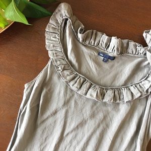 GAP Gray Ruffle Blouse