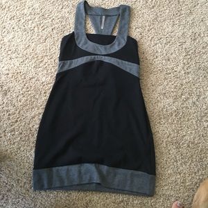 Black and grey bodycon dress