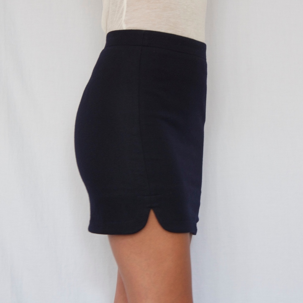 J Crew navy wool skirt