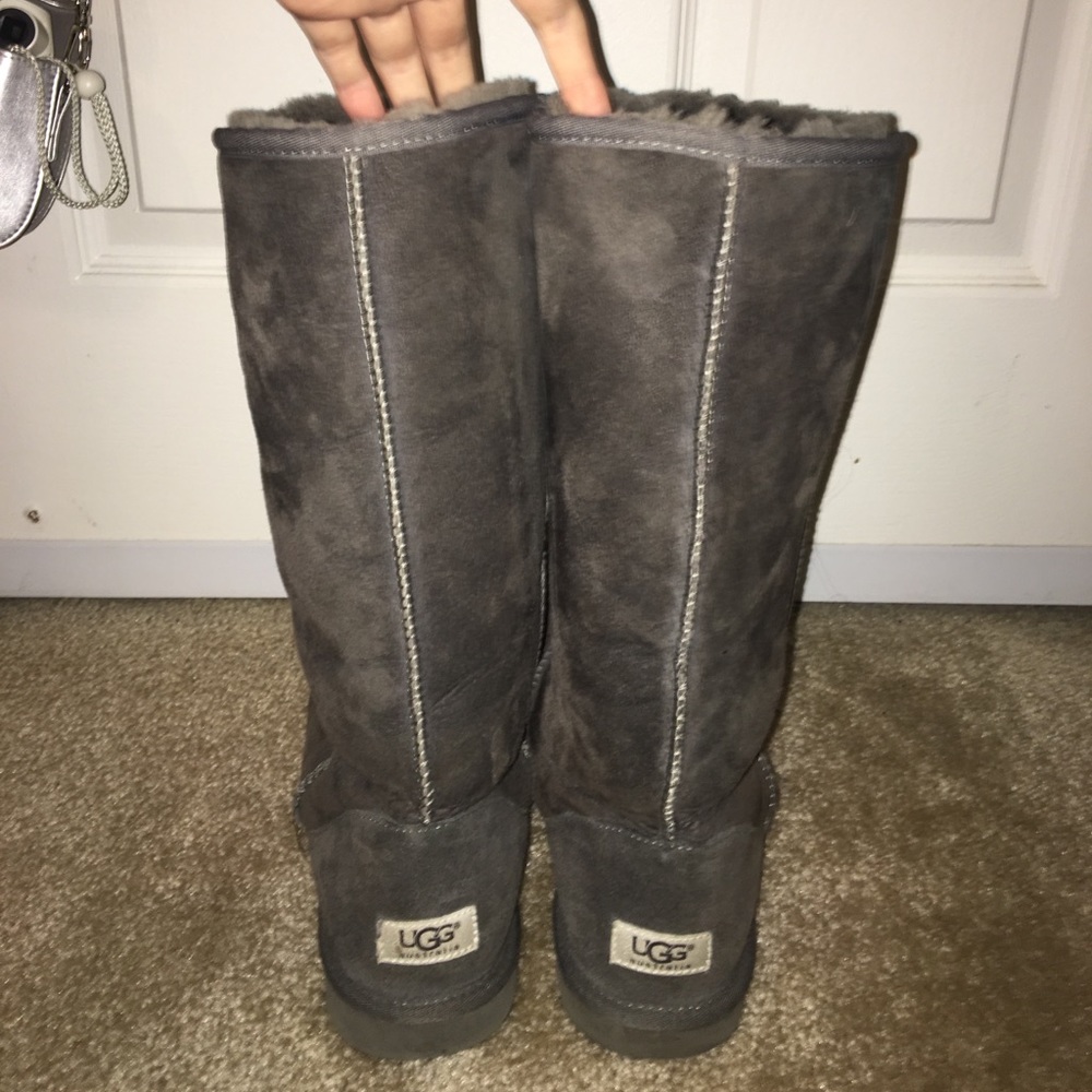 Gray tall Ugg boots