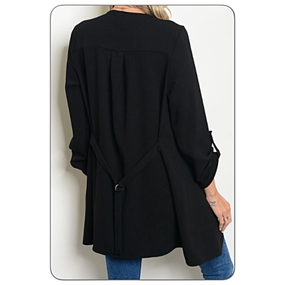 ❣️LAST❣️Embroidered Rose Patch Draped Blazer Sold - Picture 5 of 5