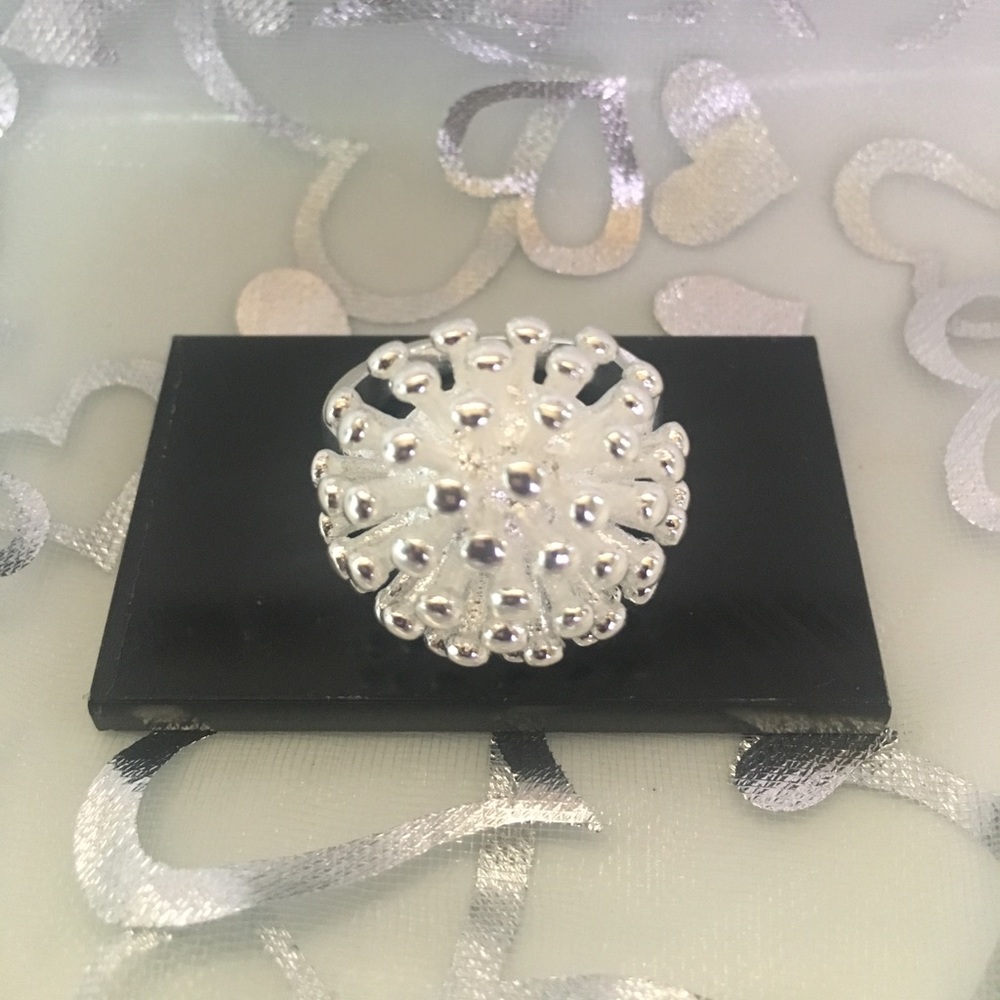 Silver Cocktail Ring Size 8