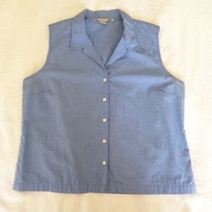 Vintage J. Crew Sleeveless Button Down Blouse