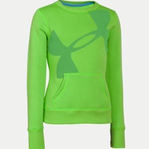 New Girls Under Armour Hype Cotton Crew Sweatshirt