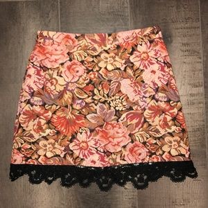 Topshop Floral skirt