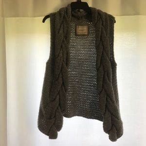 Grey knit vest