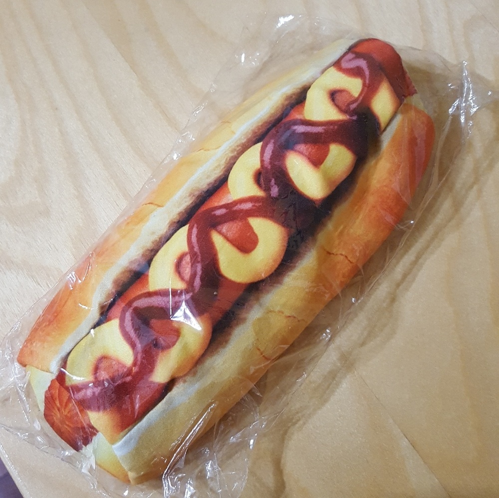 Realistic Hotdog Pencil Bag