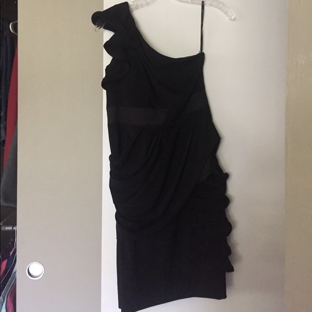 Phoebe Couture black one shoulder dress