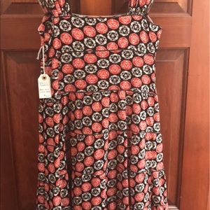 Black and red tiered dress