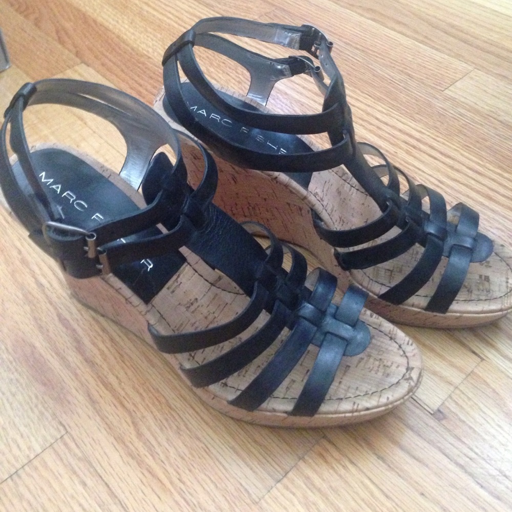 Marc Fisher Cage Wedge Sandals