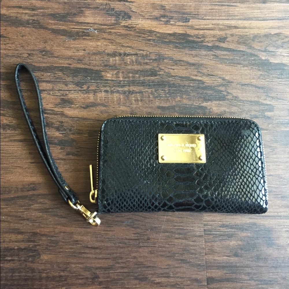 Michael Kors Snakeskin Wristlet