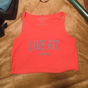 LIVE FIT apparel orange/coral crop top