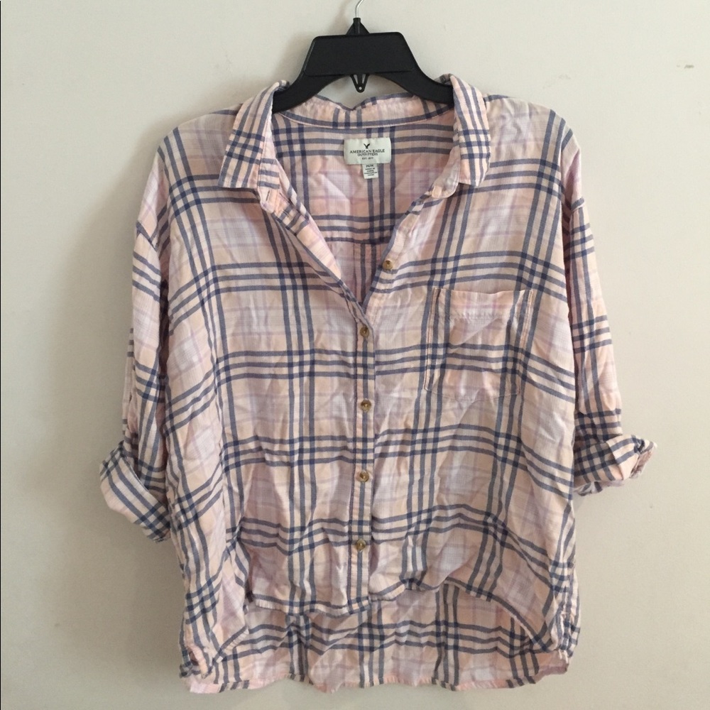 American Eagle Plaid Button Down