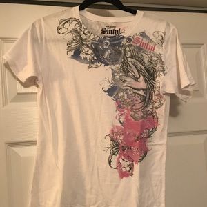 X-Large white Sinful t-shirt