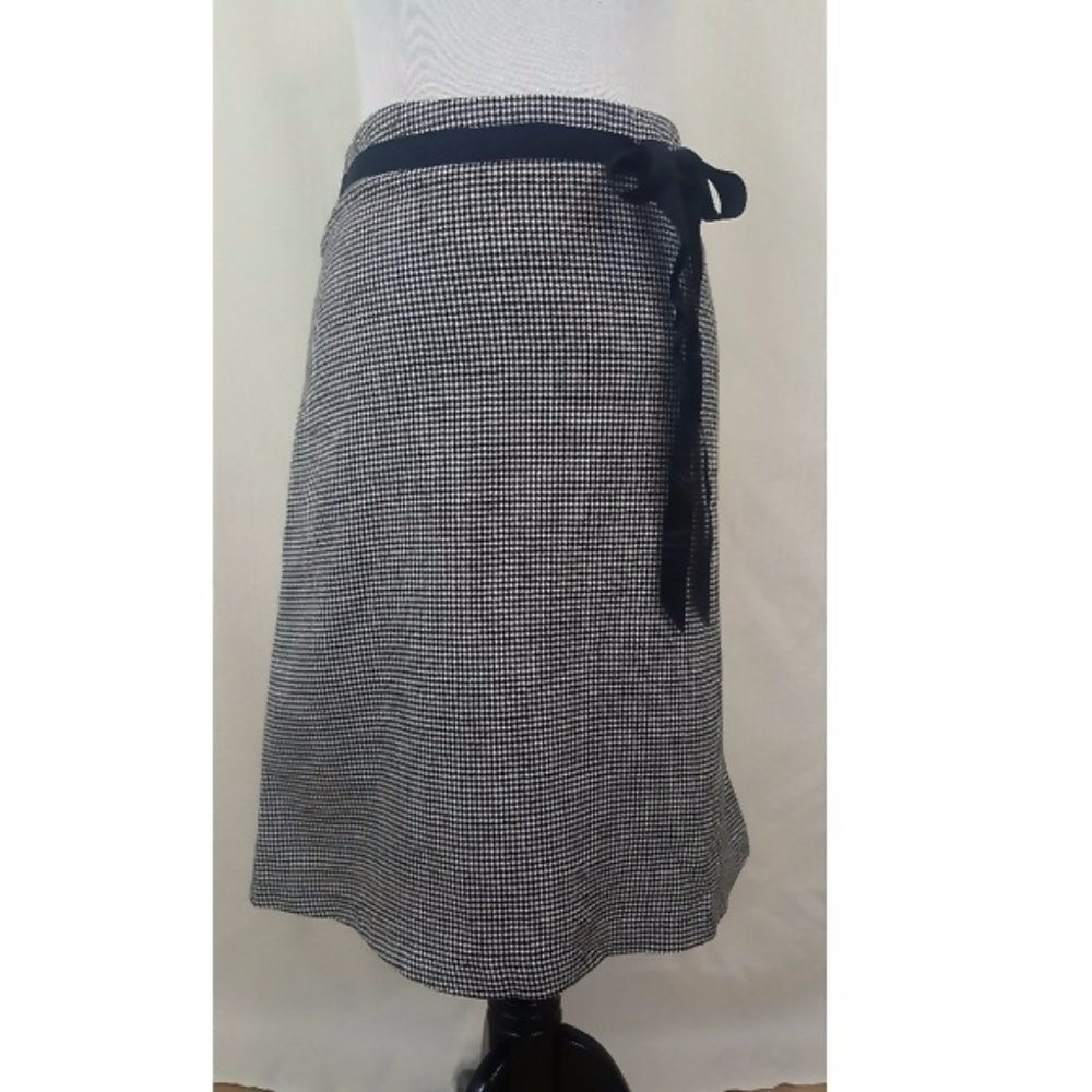 Agaci Too Gingham Midi skirt with Black Bow