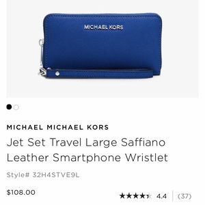 MK Blue Smartphone Wristlet. Very lightly used