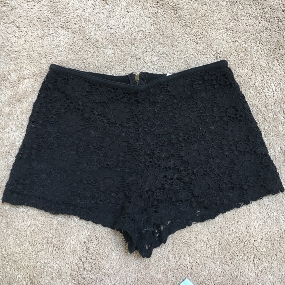 Nordstrom Black Lace Shorts