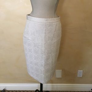 H&M silver and white skirt