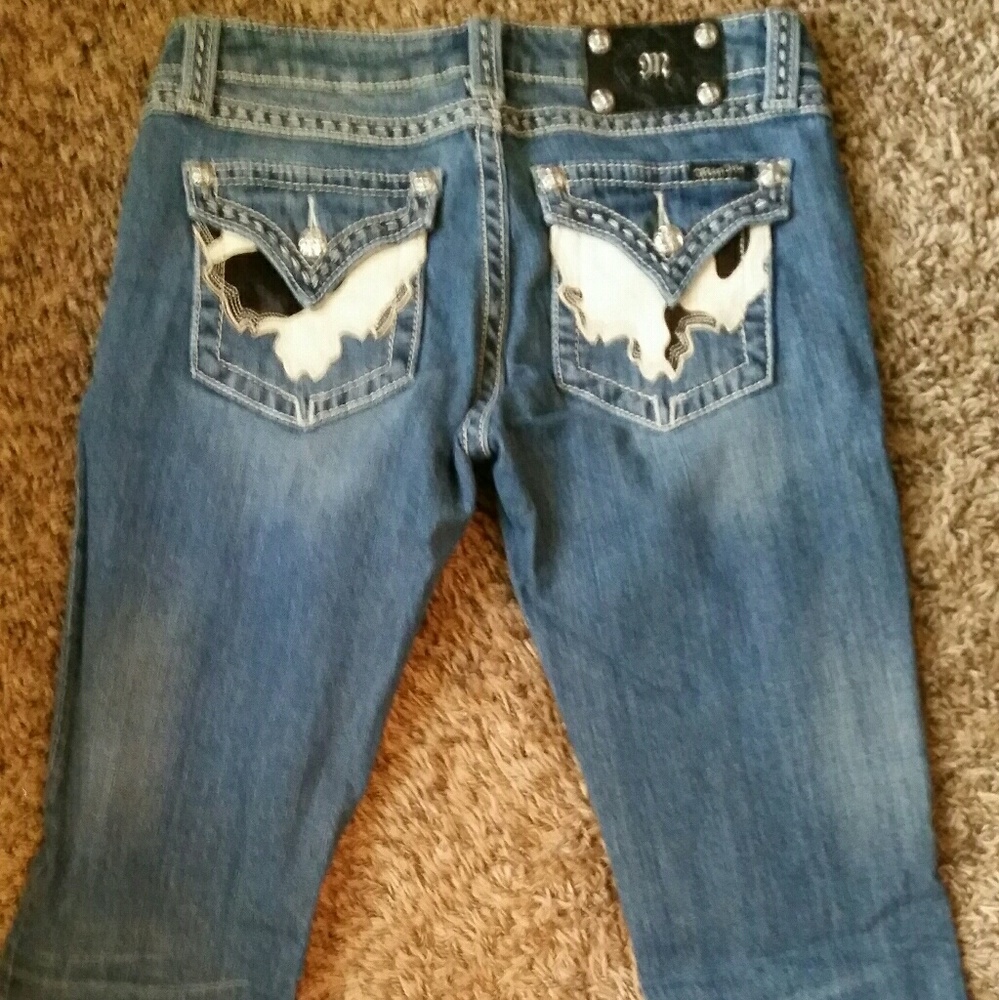 NWOT Miss Me Boot Cut Jeans w/ Cow Hide Pocket!