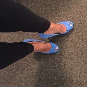 ALDO blue suede pumps