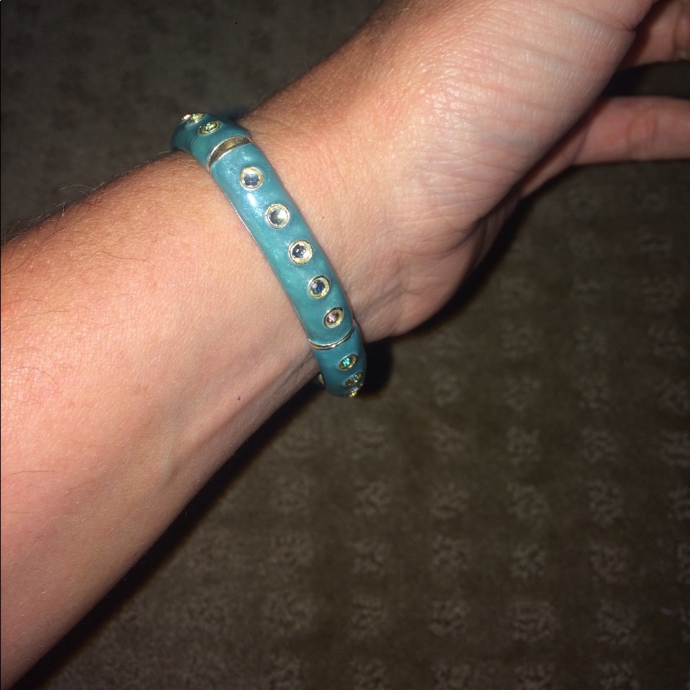 Fashion bracelet/enamel rhinestone and elastic