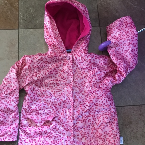 Bon Bebe pink leopard raincoat. Toddler girl - Picture 2 of 6