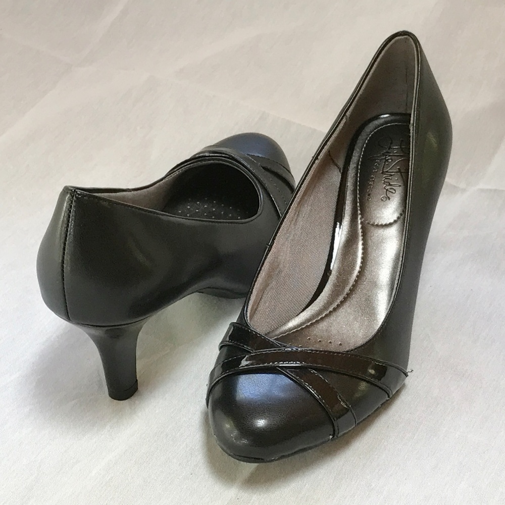 Black and Gray Heels by Life Stride