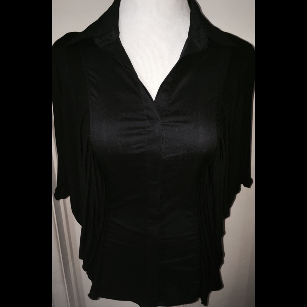 S. Line Bodycon Batwing Shirt-Size S (fits XS/S)