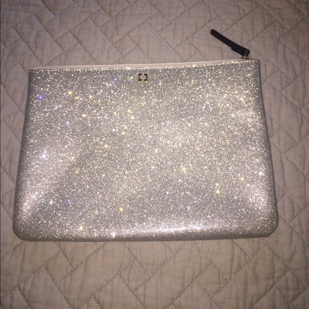Sparkly silver Kate Spade clutch