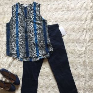 Chaus Animal Print sleeveless Blouse