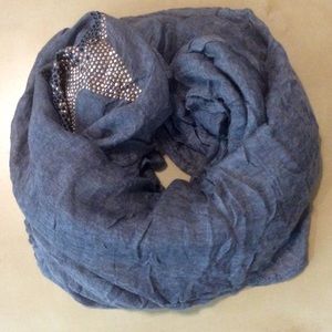 Rhinestone Star Embellished Square Scarf