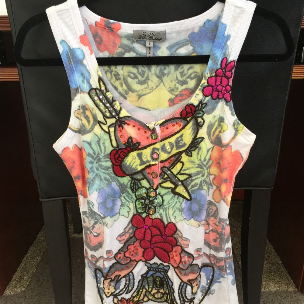 Beautifully Stitched and Embelished Tank Top
