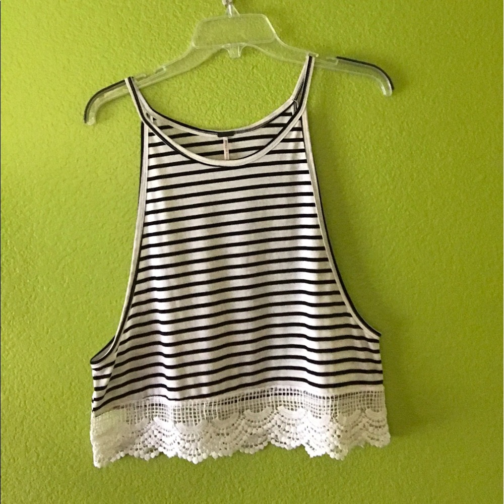 Cute Lace Striped tank top