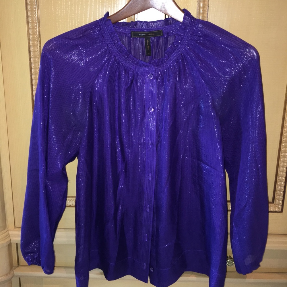BCBGMazazria purple blouse