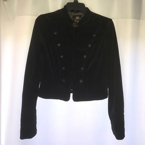 Vintage velvet black jacket with buttons