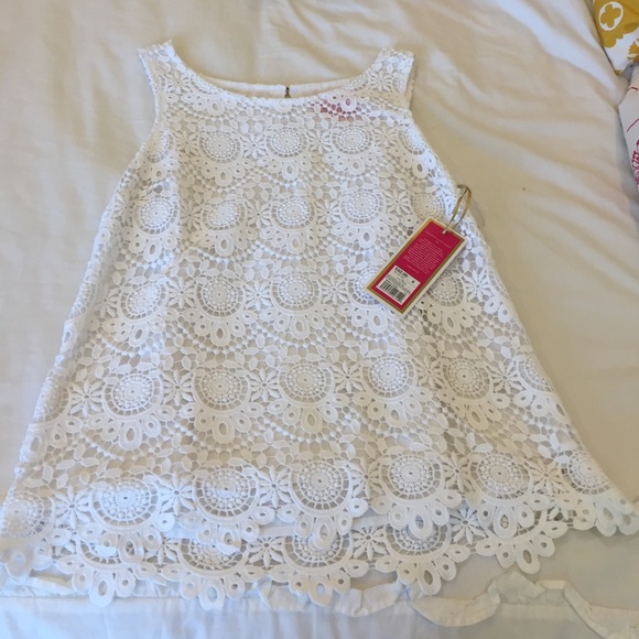 Lilly Pulitzer Tops - Lilly Pulitzer White Lace Tank