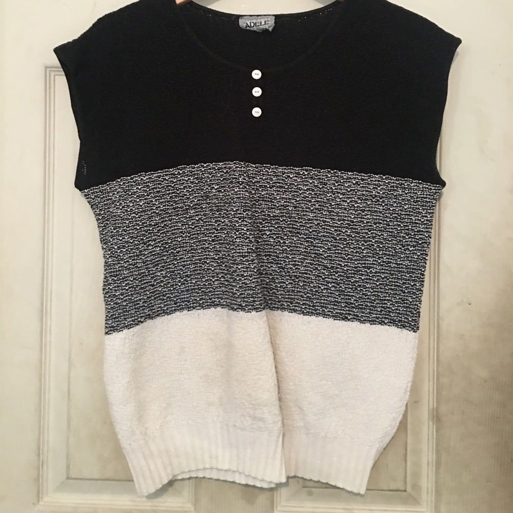 Sweet VINTAGE tri tone knitted top