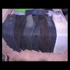 Assorted men's jeans