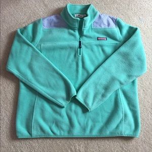 Vineyard Vines MINTGREEN Fleece Quarterzip