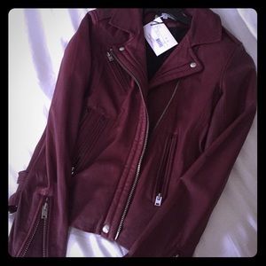 Burgundy red IRO "Han leather jacket"