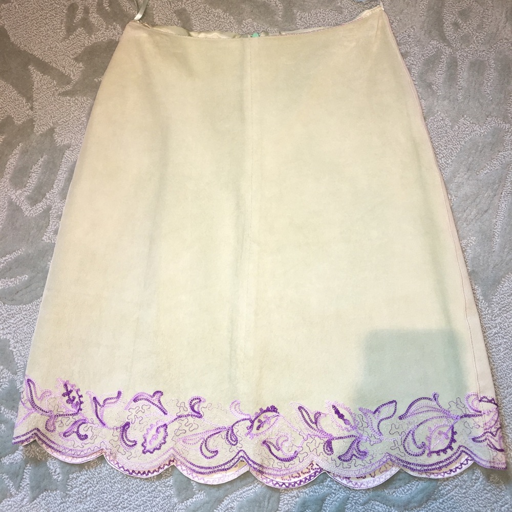 Jazmin Chebar suede skirt