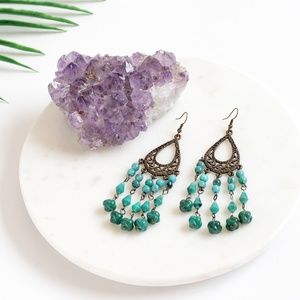 Turquoise Chandelier Earrings