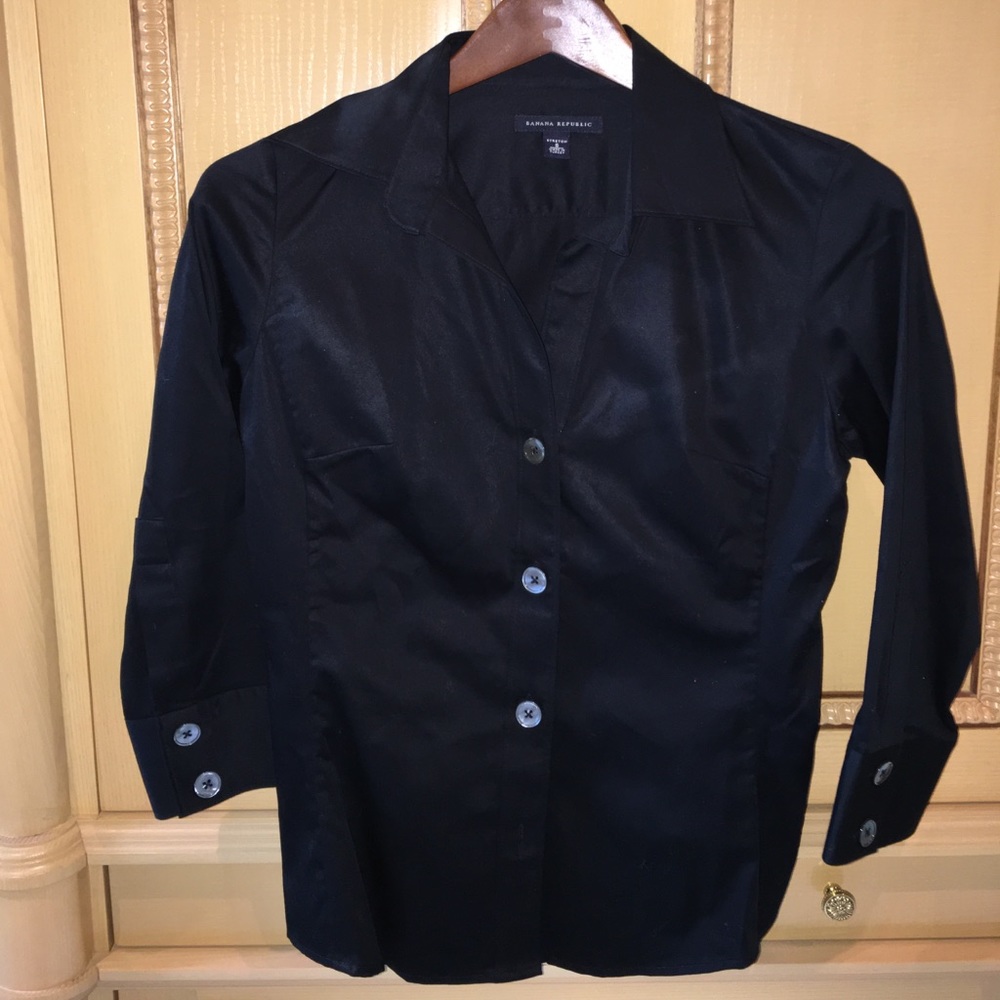 Banana Republic black button down