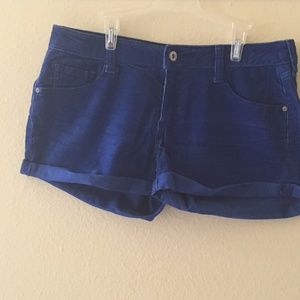 Corduroy Royal Blue Shorts for Teens