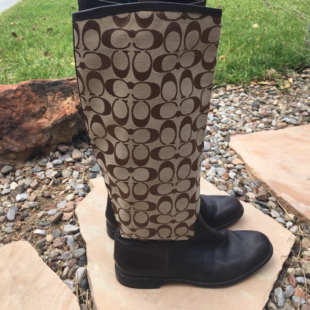 Coach Monogrammed Boots