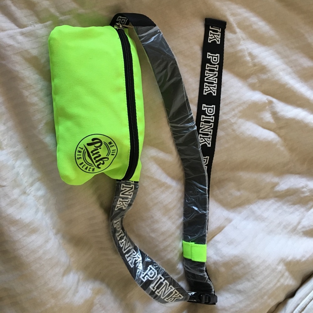 PINK fanny pack and beer cozy