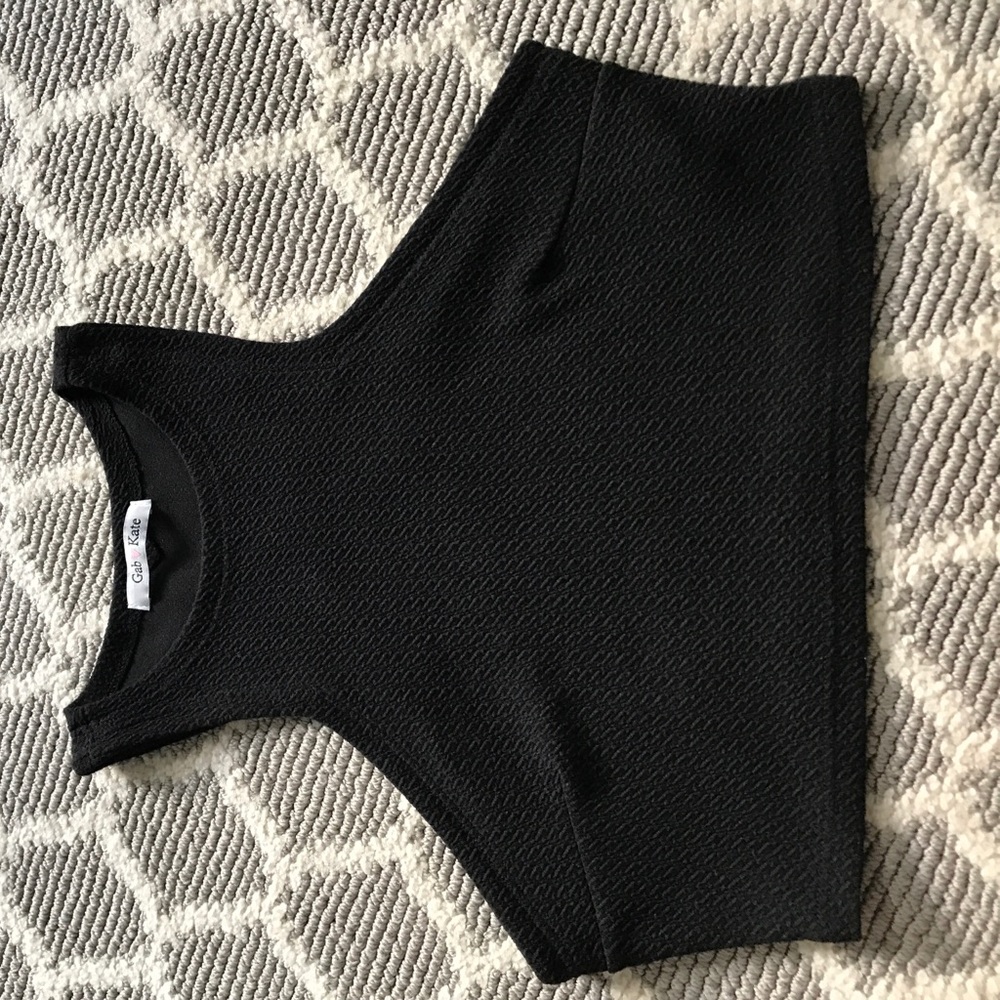 BRAND NEW GAB & KATE BLACK CROPPED TOP