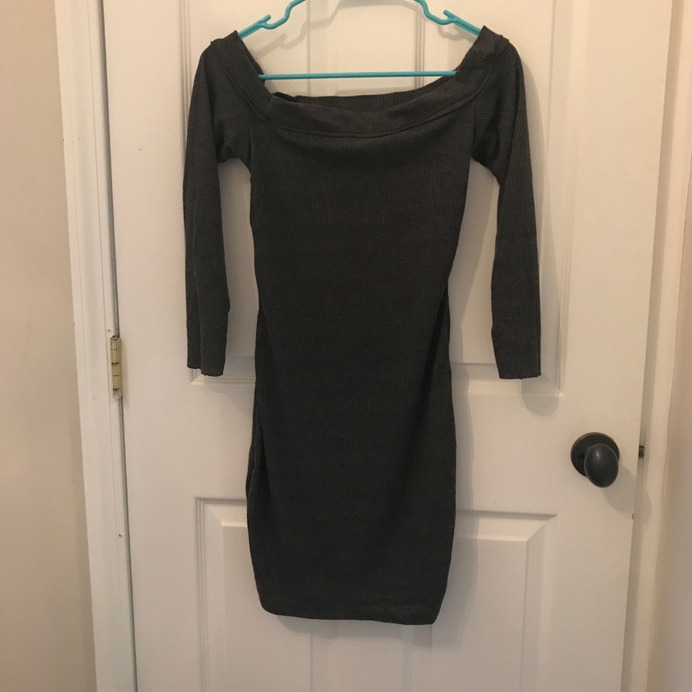 Off the shoulder sweater dress